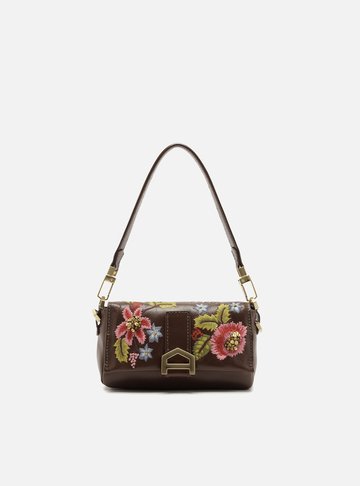 Arezzo — Bolsa Tiracolo Marrom Couro Pequena