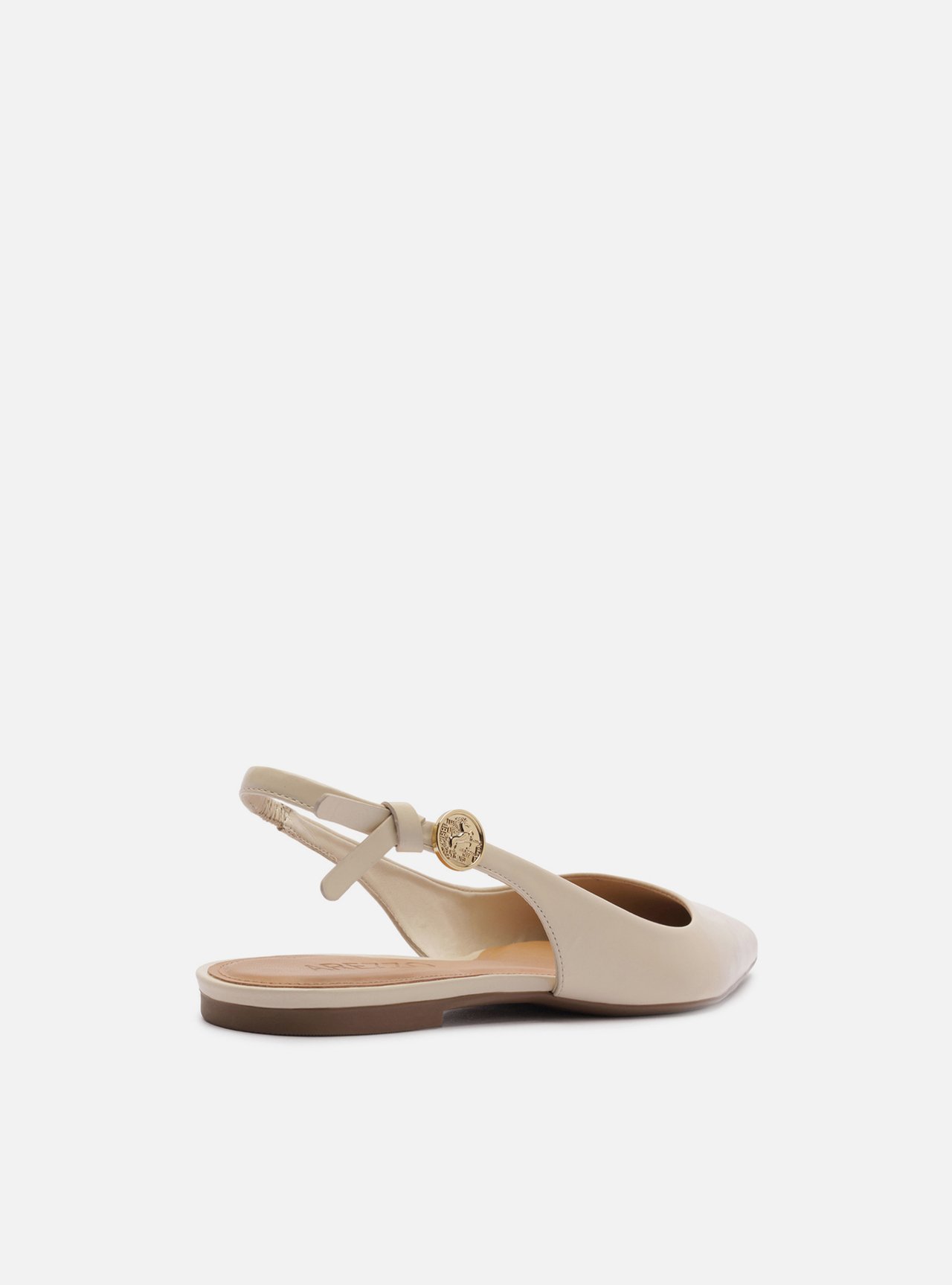 Sapatilha Off-White Couro Slingback Metal Heritage — foto 3