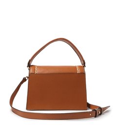Bolsa Satchel Marrom Couro Turim Média Bolsa Satchel Marrom Couro Turim Média