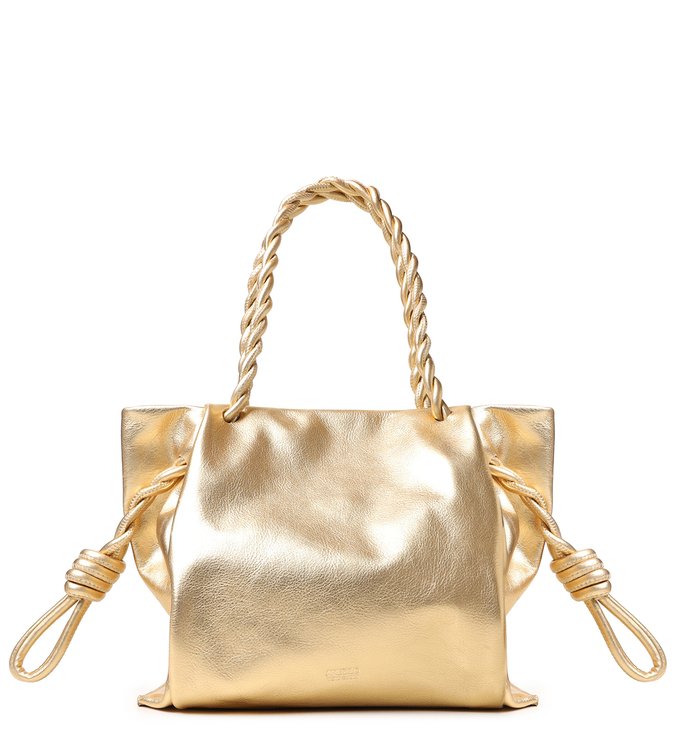 Bolsa Hobo Dourada Couro Cléo Média