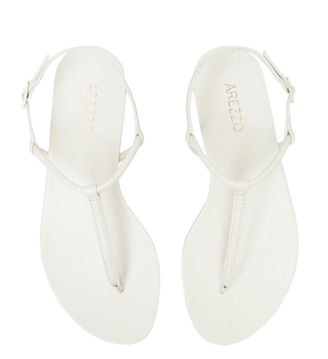 Sandália Rasteira Branca Slim Bianco