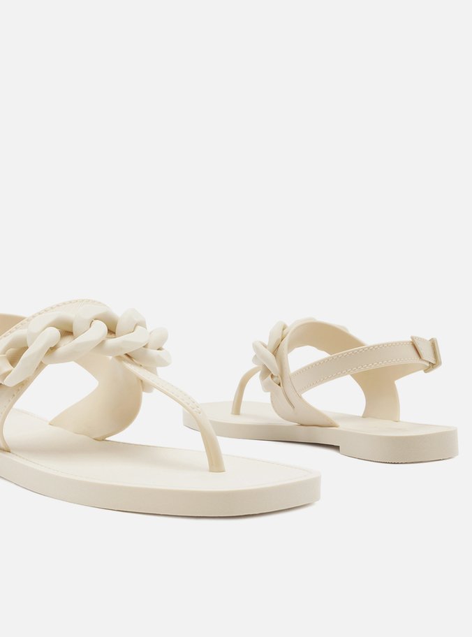 Sandália Rasteira Off-White Fivela Brizza