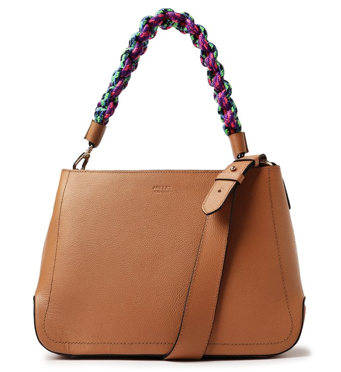 Bolsa Tiracolo Marrom Couro Tereza Grande Corda