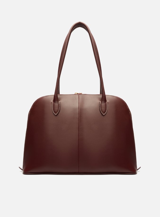 Bolsa Shopping Vermelha Couro Grande Assinatura