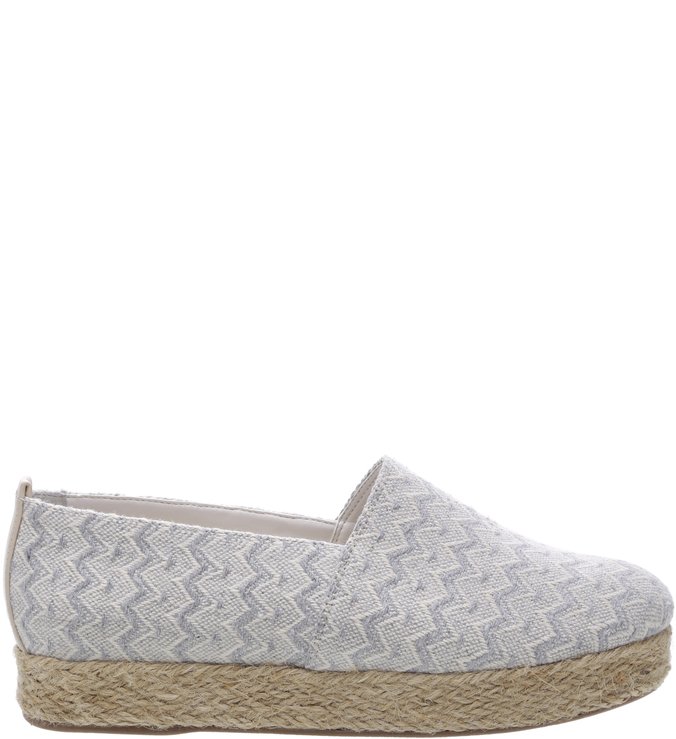 Alpargata Sisal Tecido Cinza Mescla/Off White