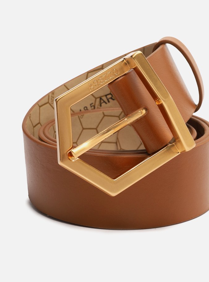 Cinto Marrom Couro Largo Neutral Desire