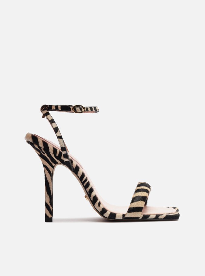 Sandália Animal Print Bico Quadrado
