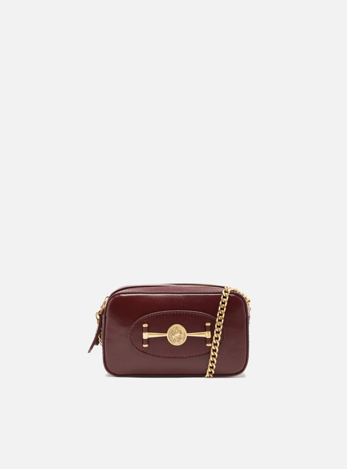 Bolsa Tiracolo Vermelha Couro  Pequena