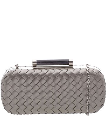 Bolsa Clutch Tressê Prata