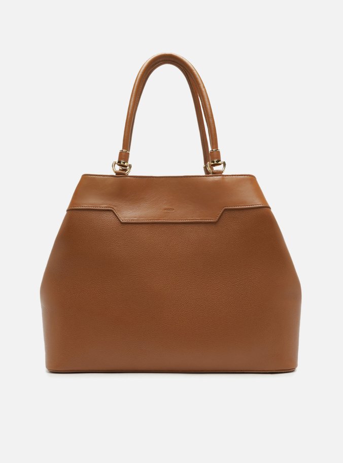 Bolsa Hobo Marrom Couro Grande Recorte