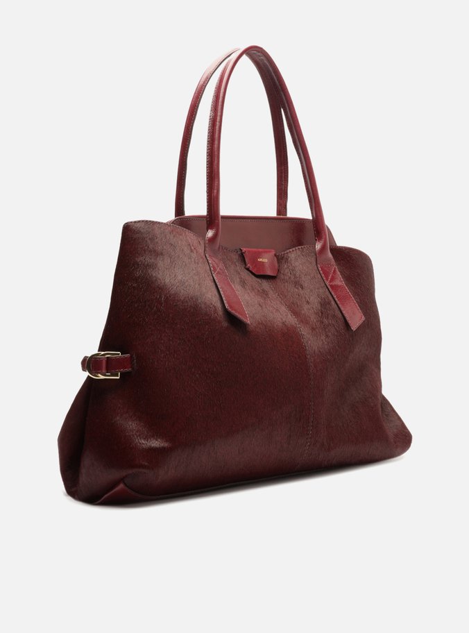 Bolsa Shopping Vermelha Pelo Couro Grande