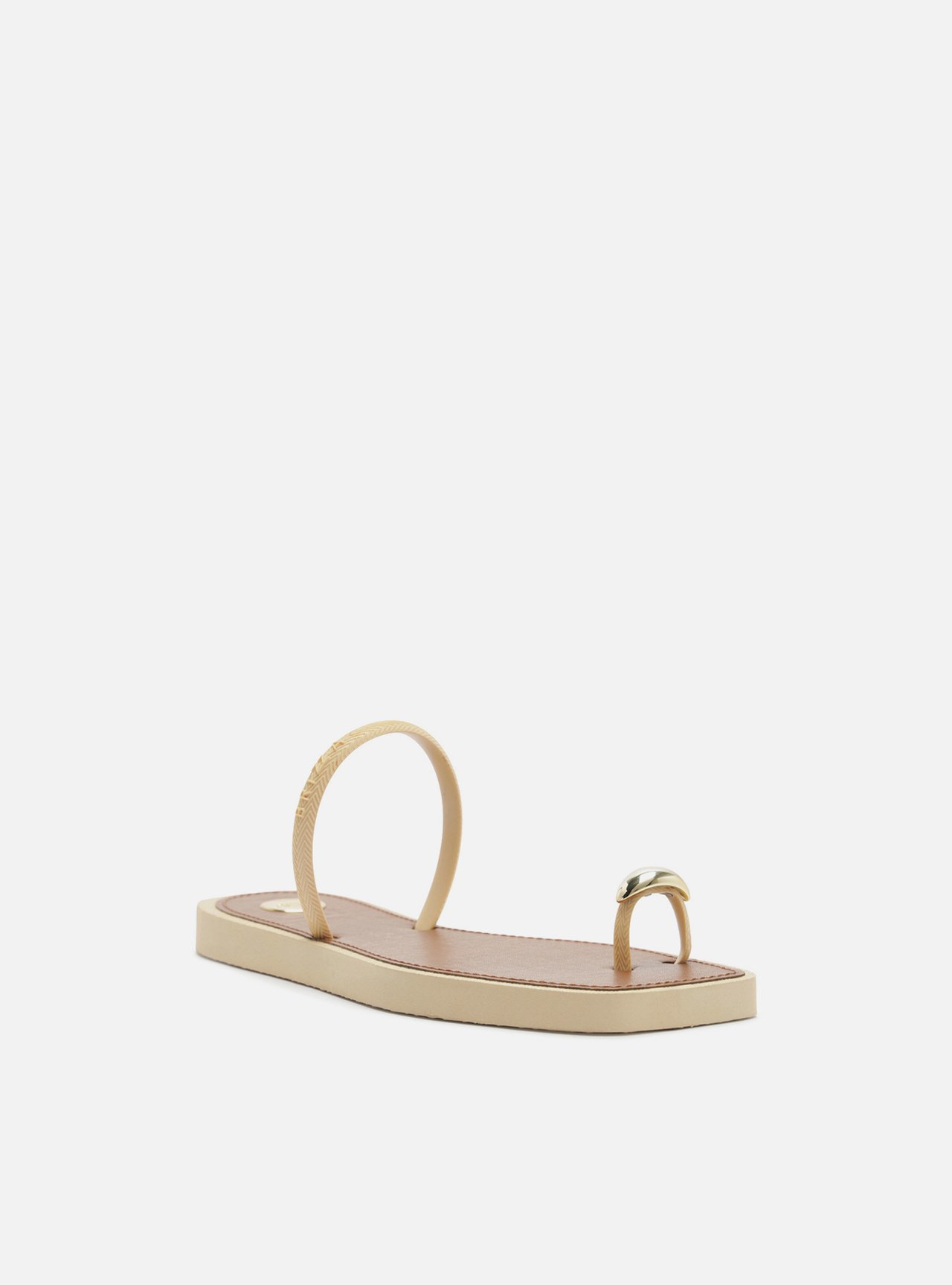 Chinelo de Dedo Off White Metais Dourados Brizza — foto 2