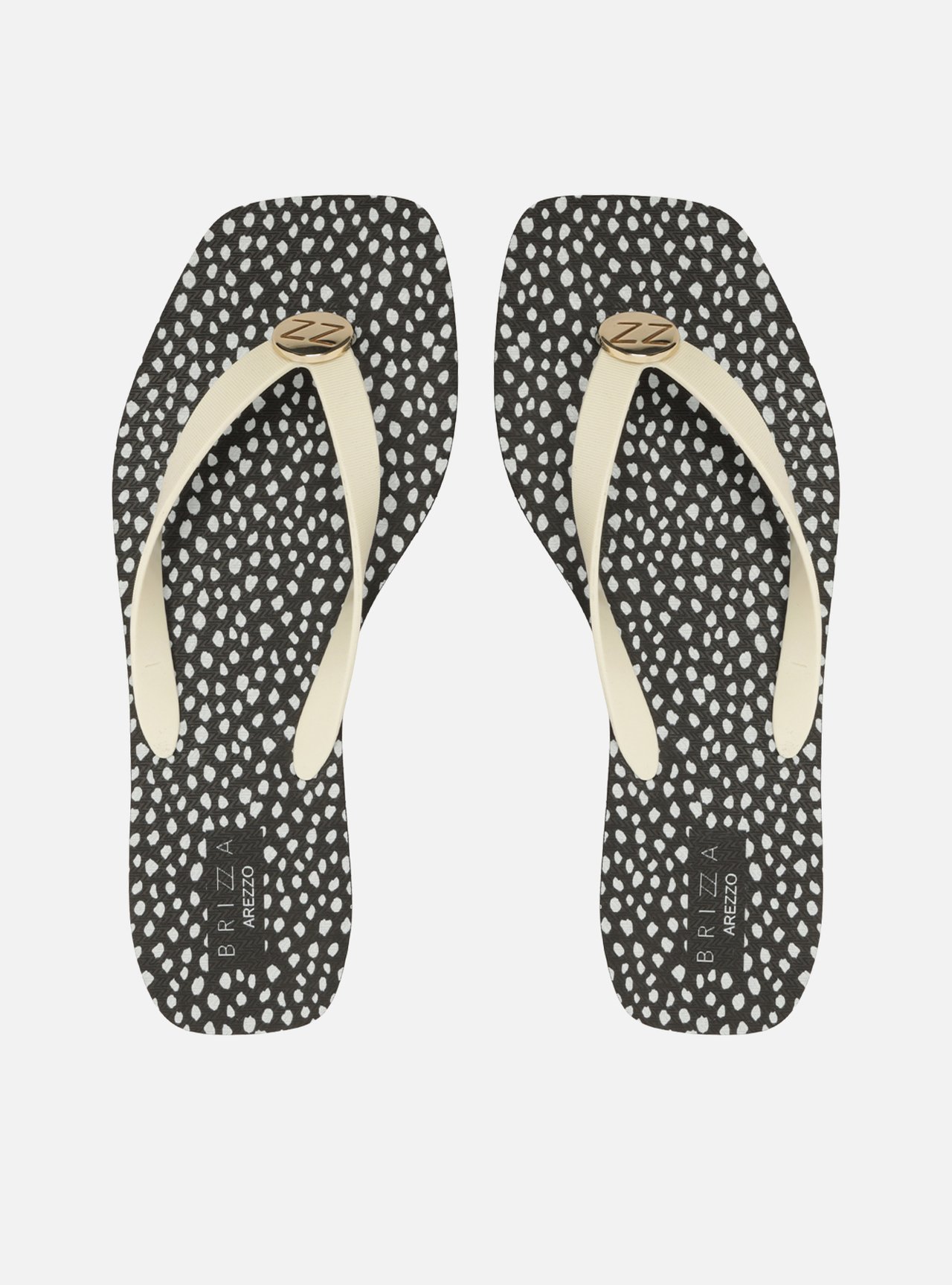 Chinelo Estampado Metal ZZ Bico Quadrado — foto 1