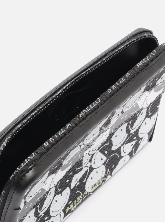 Clutch Preta Print Alça Malu Smiley
