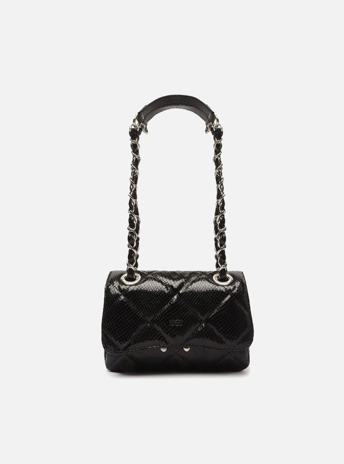 Bolsa Tiracolo Preta Correntes Mizz Pequena