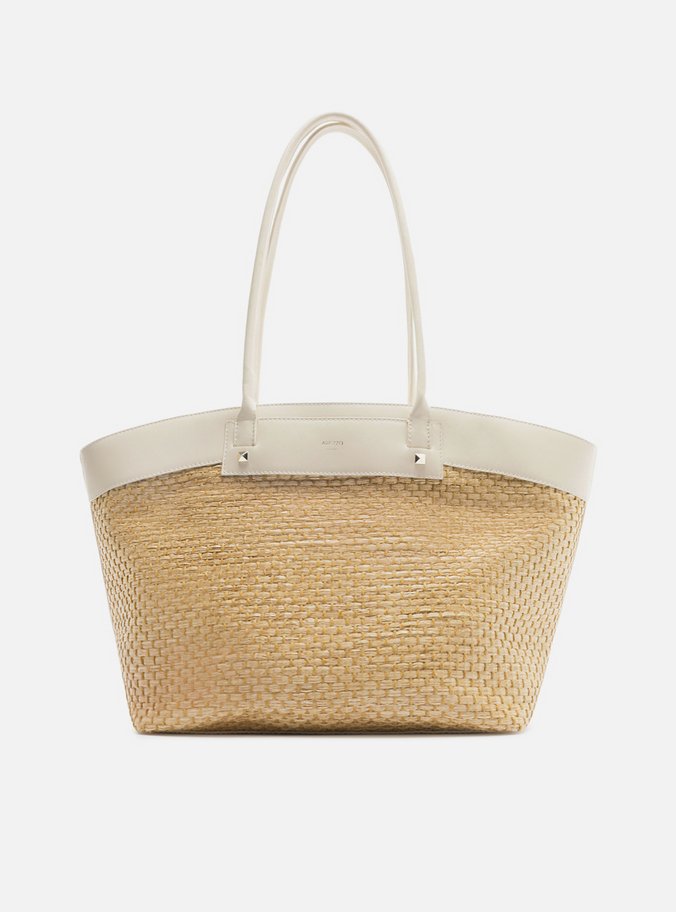 Bolsa Shopping Palha Grande Branca