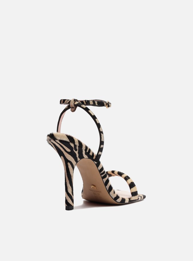 Sandália Animal Print Bico Quadrado