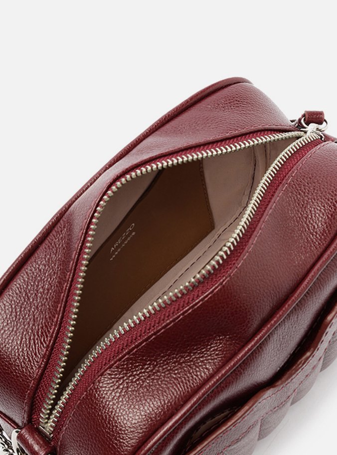 Bolsa Tiracolo Vinho Couro Francine Pequena