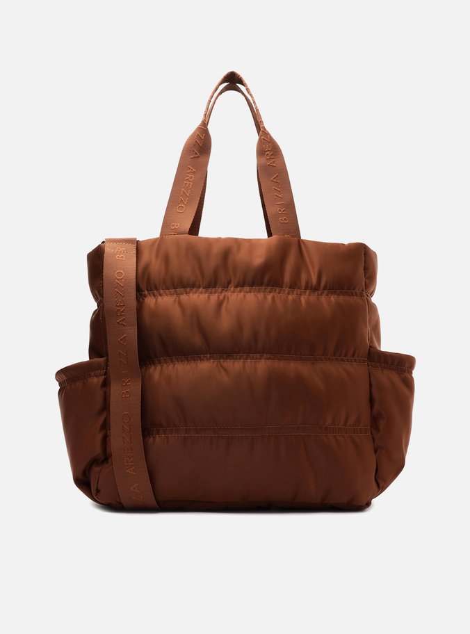 Bolsa Shopping Marrom Nylon Gigi Sporty Grande
