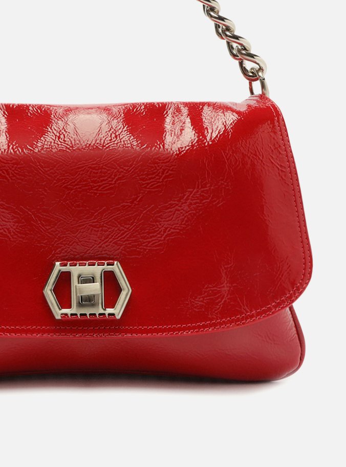 Bolsa Tiracolo Vermelha Couro Amélia Grande