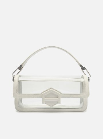 Bolsa Tiracolo Branca Vinil Média
