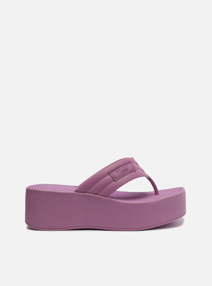Sandália Roxa Flatform Tiras Brizza