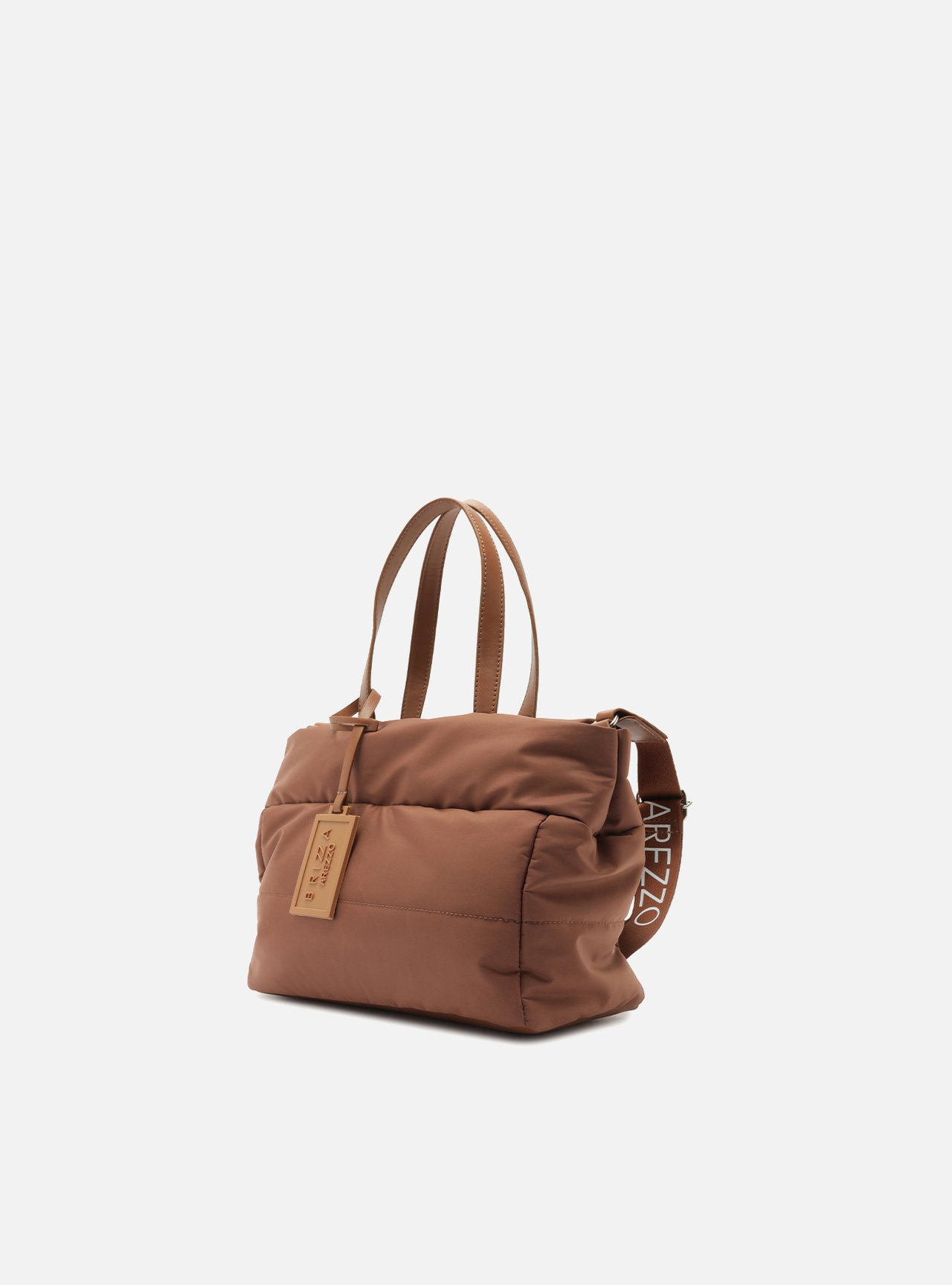 Bolsa Tote Marrom Pequena Matelassê Brizza — foto 2