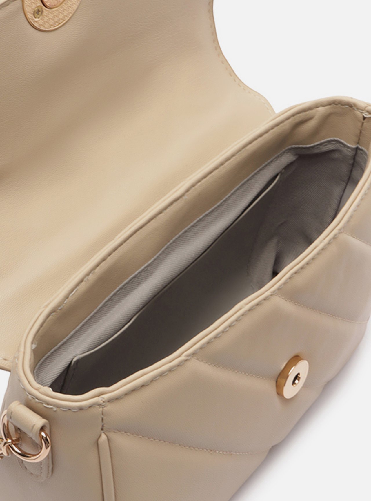 Bolsa Tiracolo Nude Média Matelassê Corrente — foto 4