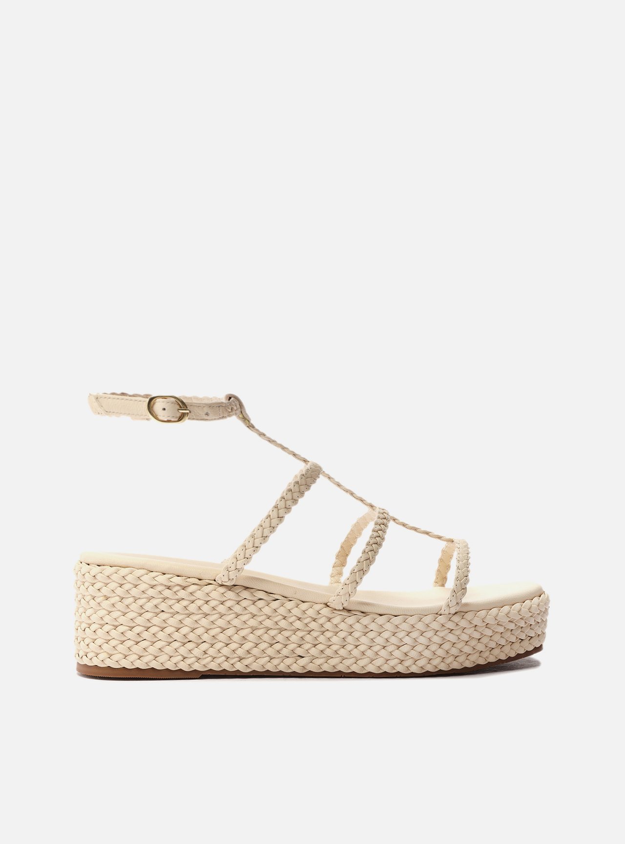 Sandália Off-White Plataforma Trançada — foto 1