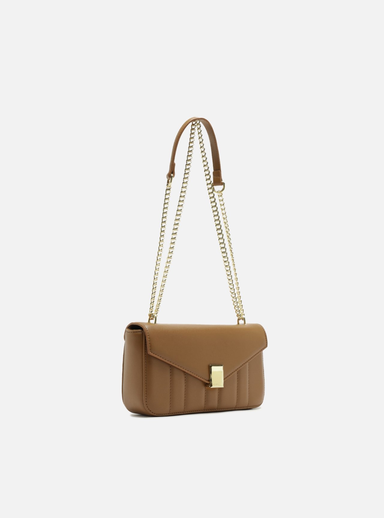 Bolsa Tiracolo Marrom Pequena Corrente — foto 5
