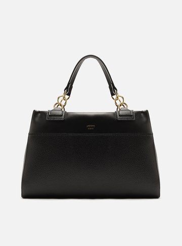 Bolsa Tote Preta Texturizada Grande Básica