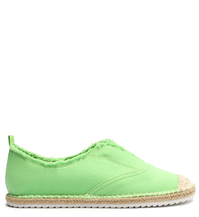 Tênis Slip On Verde Lona