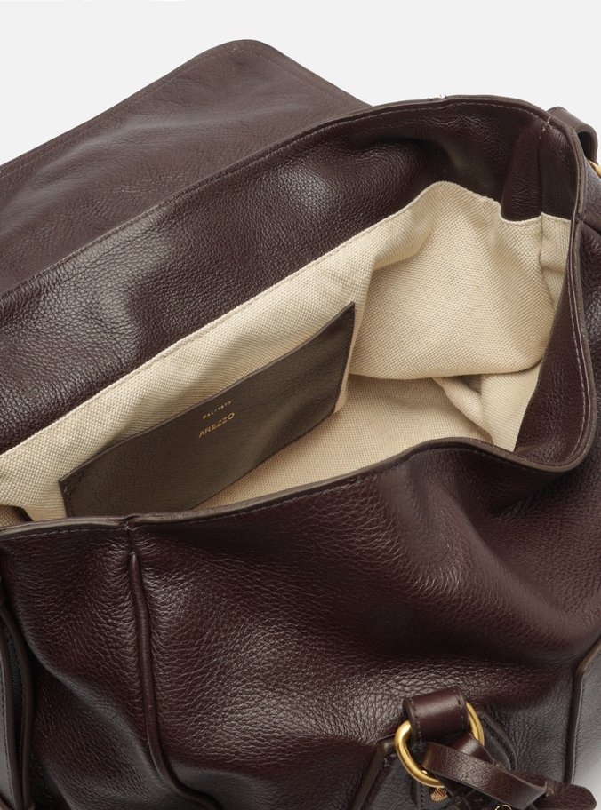 Bolsa Tote Marrom Couro Média Cadeado