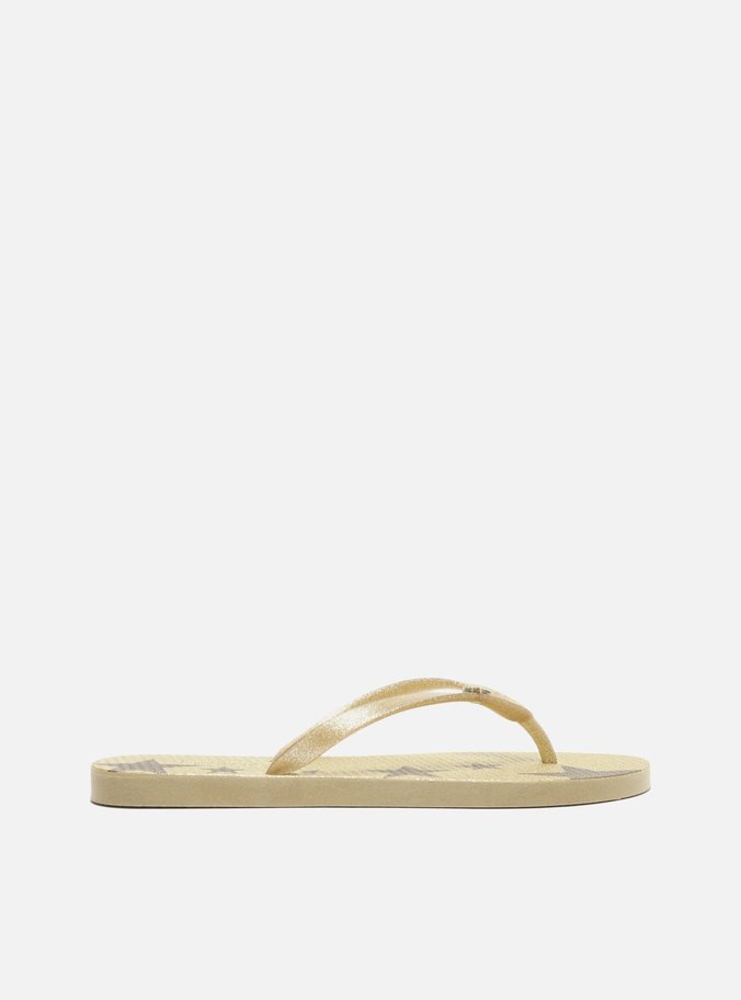 Chinelo de Dedo Dourado Tira Metalizada Stars Brizza 