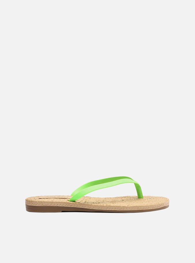 Flip Flop Verde Neon Palha