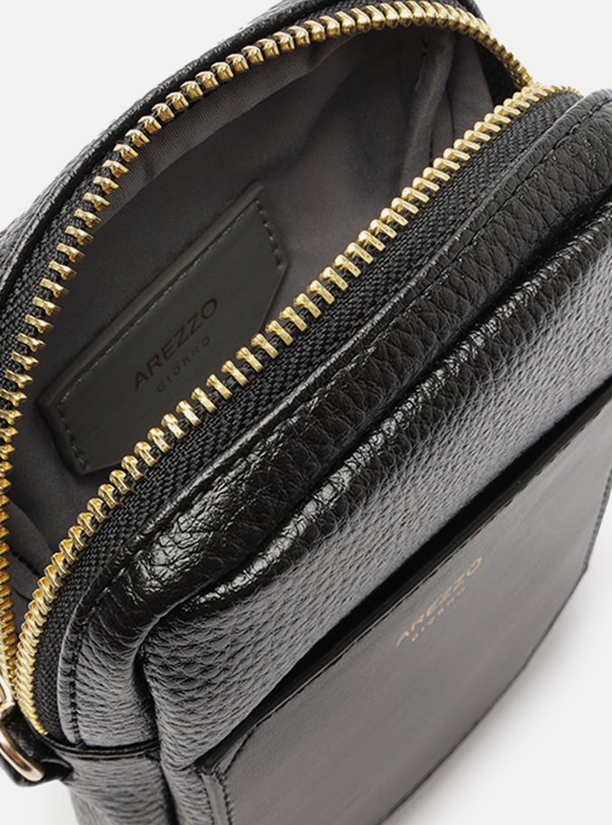 Mini Bag Preta Porta-Celular Bolso