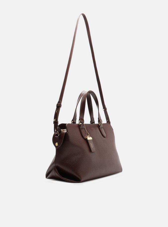 Bolsa Tote Marrom Média Tag Básica