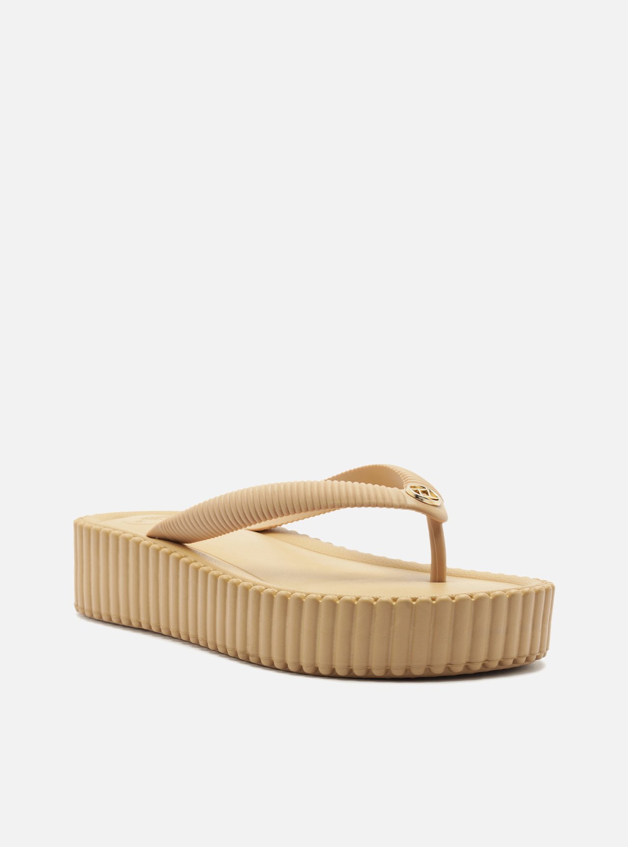 Sandália Nude Flatform Metais Brizza — foto 2