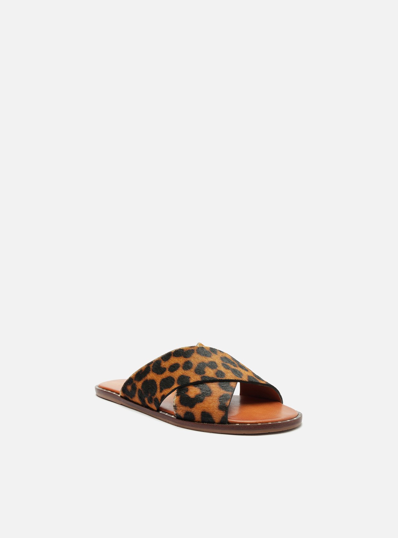 Rasteira Marrom Animal Print Tiras — foto 2