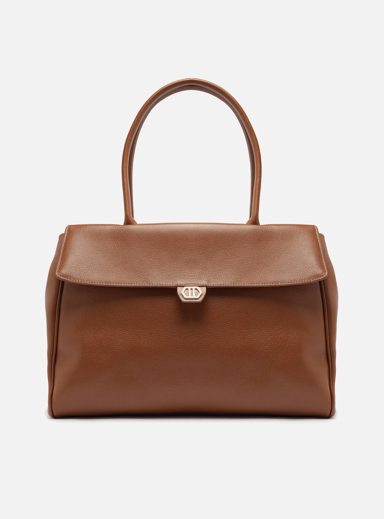 Bolsa Tote Couro Marrom Grande — foto 1