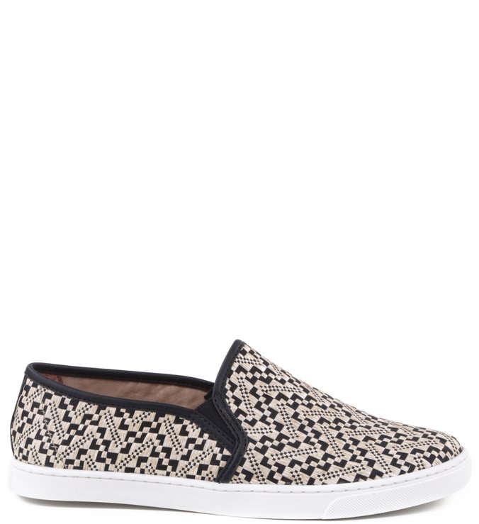 Slip-on Ráfia Geométrica P&B