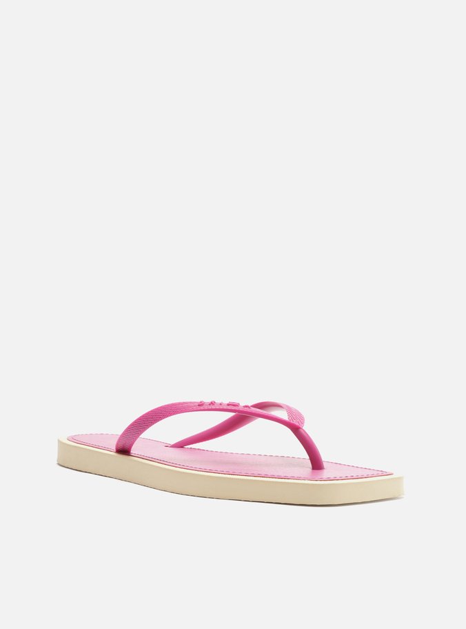 Chinelo de Dedo Rosa Square Bicolor Brizza