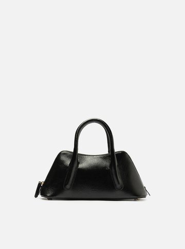 Bolsa Tote Preta Couro Média Modern