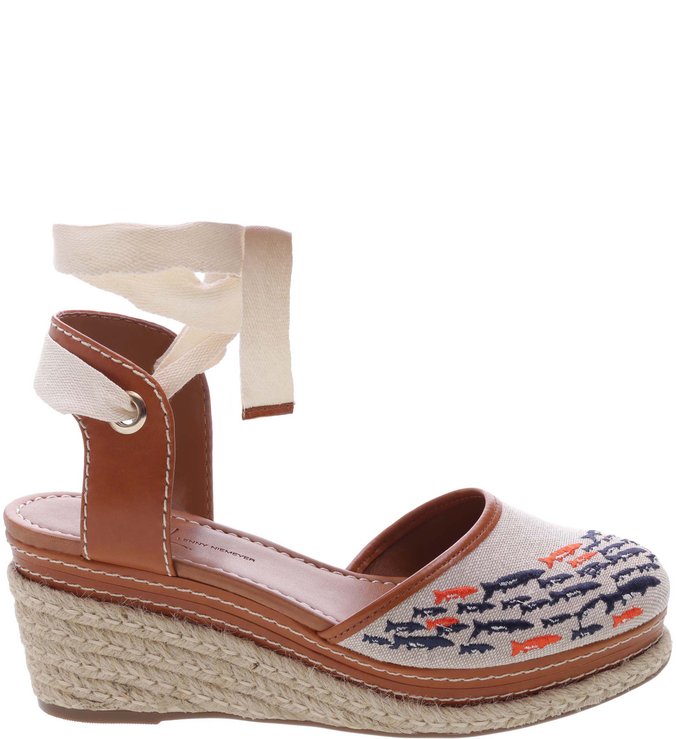 Arezzo x Lenny Niemeyer |  Espadrille Amarrações Peixes Cedro e Cru