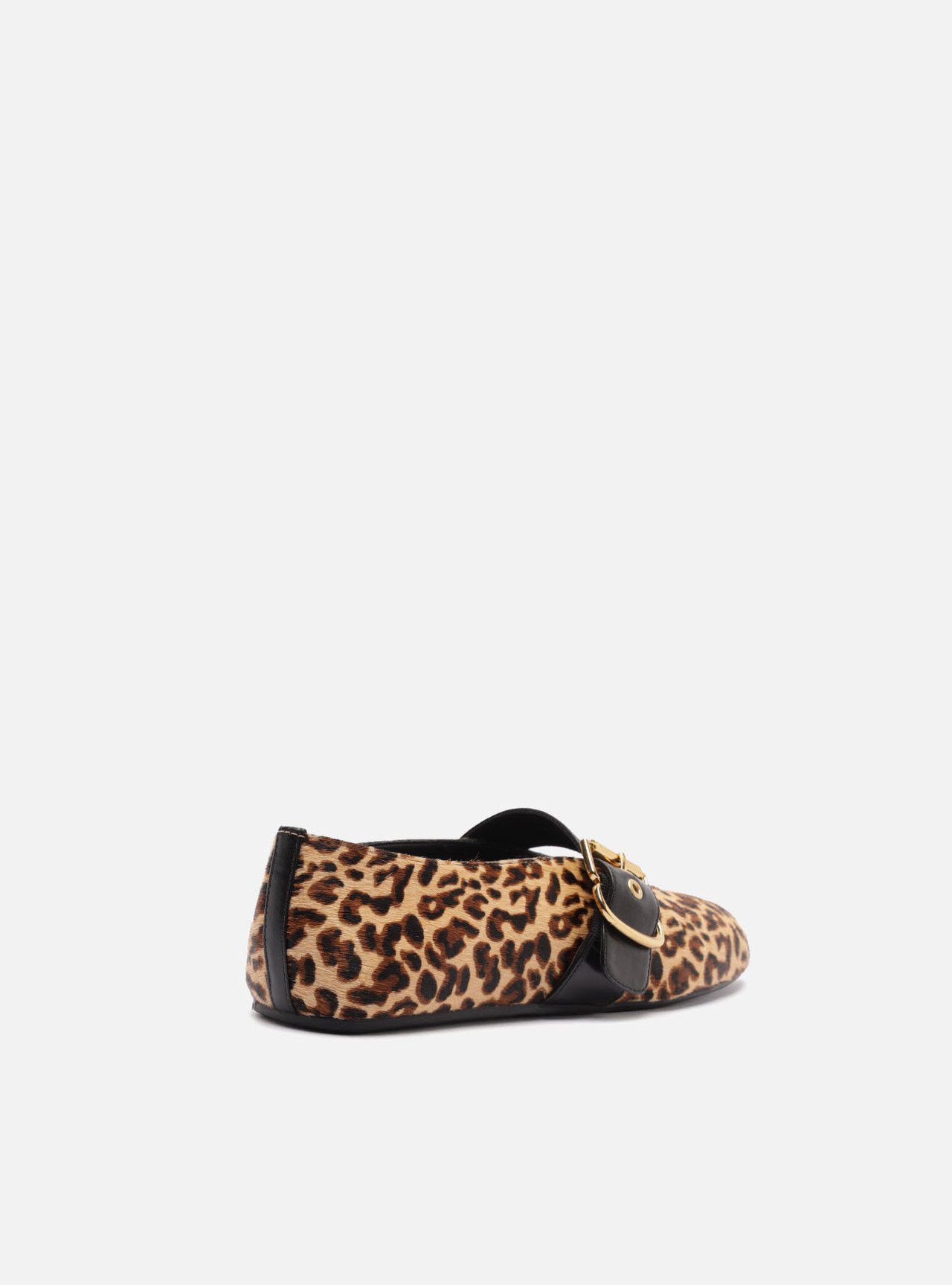 Sapatilha Animal Print Pelo Fivela Dourada — foto 3