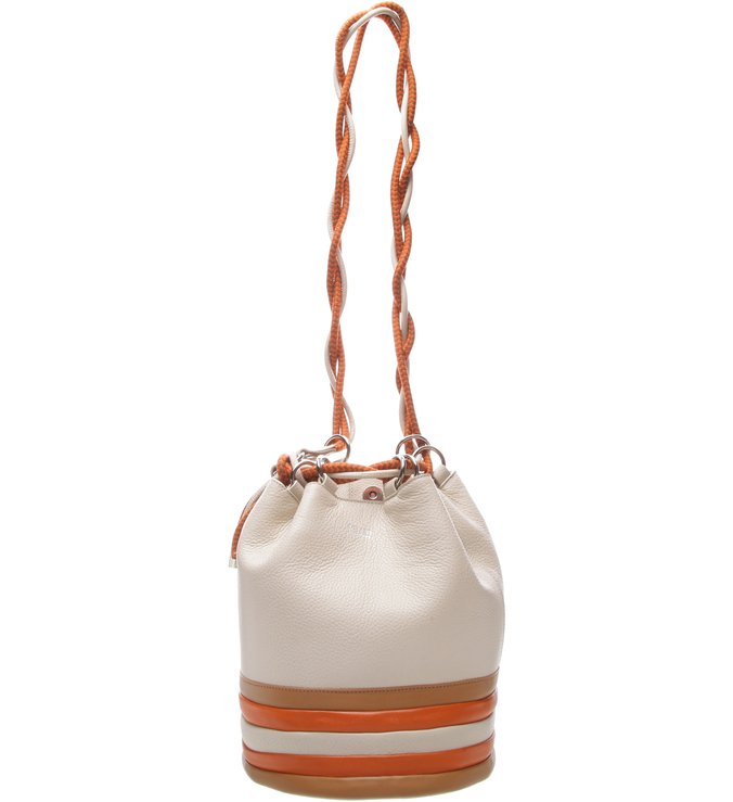 Bolsa Couro Tiracolo Genova Off White Multicolor