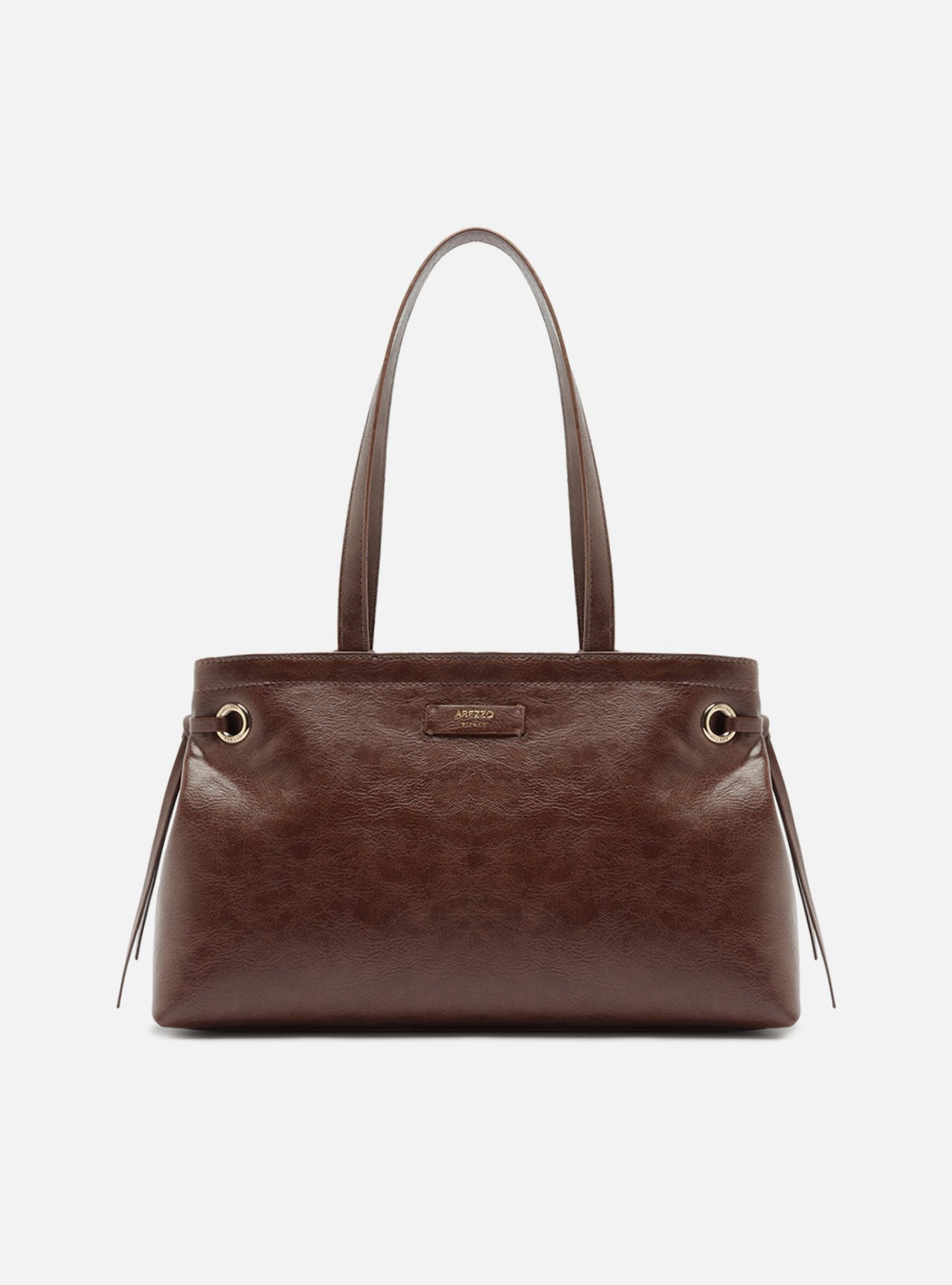 Bolsa Shopping Marrom Grande Metais — foto 1