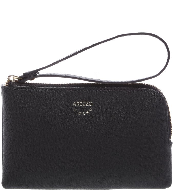 Bolsa Clutch Shiny Preta
