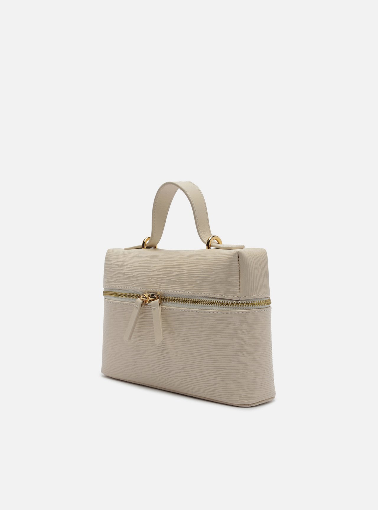 Bolsa Tiracolo Off White Couro Média — foto 2