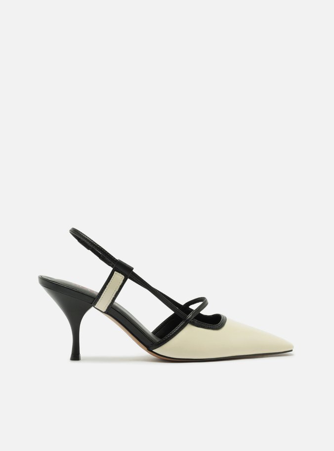 Scarpin Multicolorido Salto Fino Bico Fino